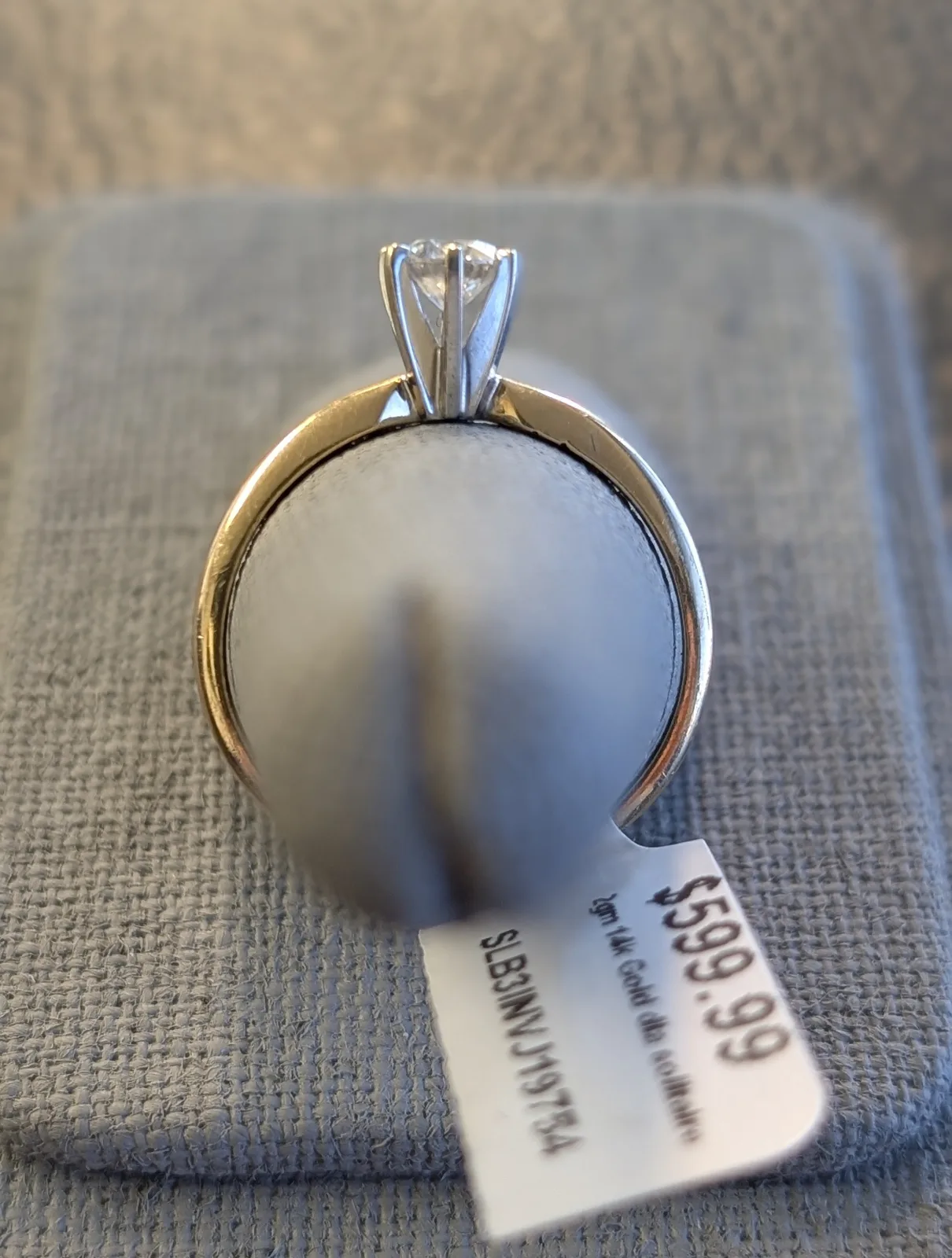 2gm 14k Gold Diamond Ring, photo 3