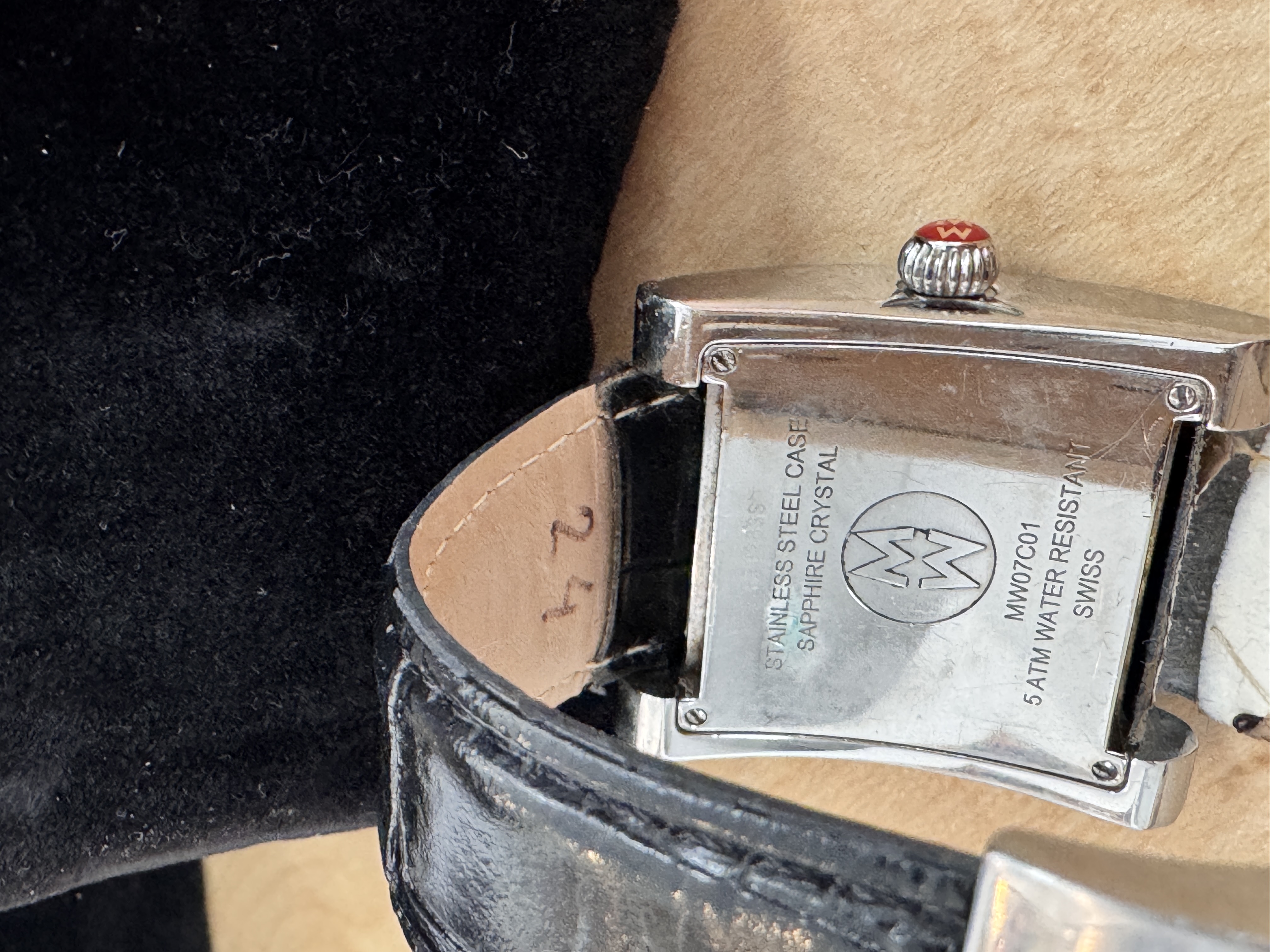 black band stainless Michelle watch, photo 2