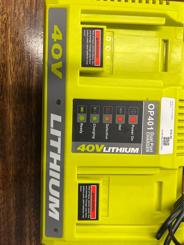 Ryobi dual charger op401, photo 3