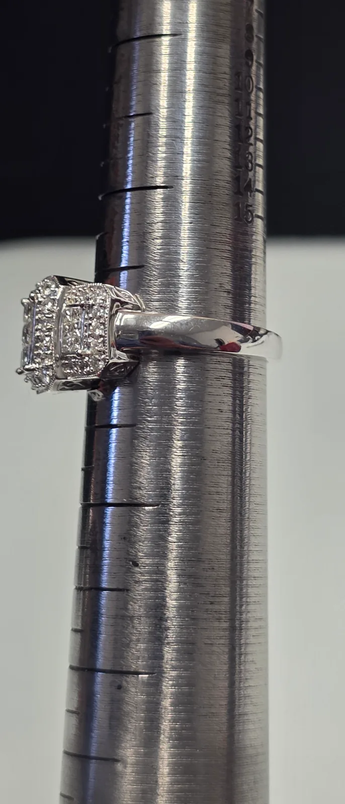 White Gold Diamond Ring, w/Diamonds Size 7, photo 6