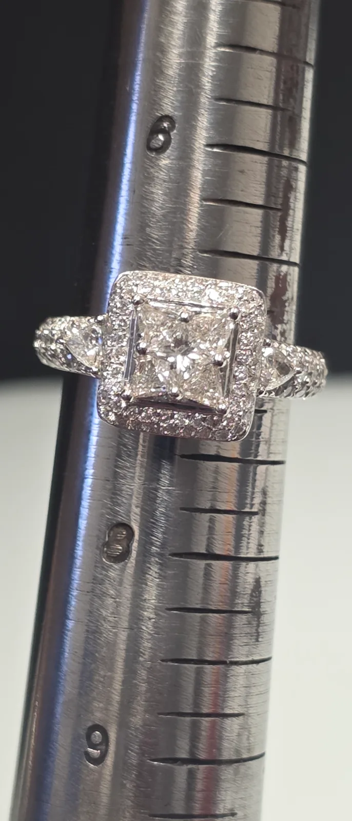 Ladies White Gold Ring, Sz 7, photo 2