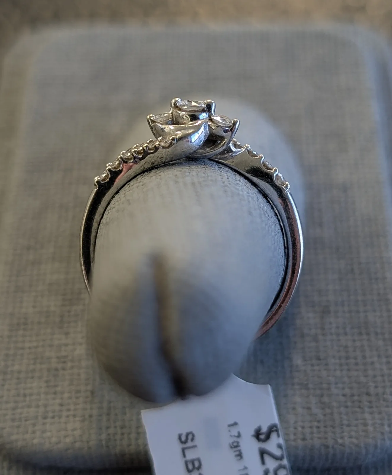 1.7gm 10k White Gold Ring, photo 3