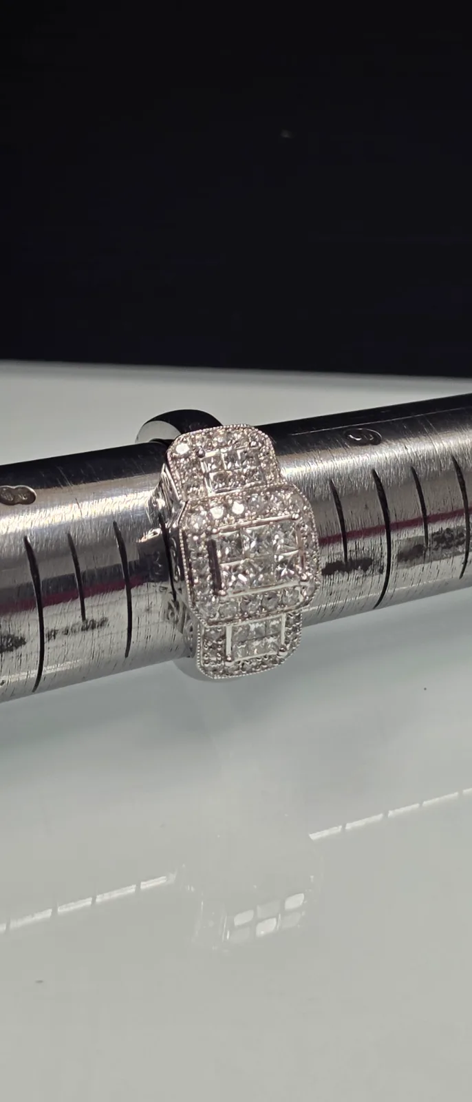 White Gold Diamond Ring, w/Diamonds Size 7, photo 7