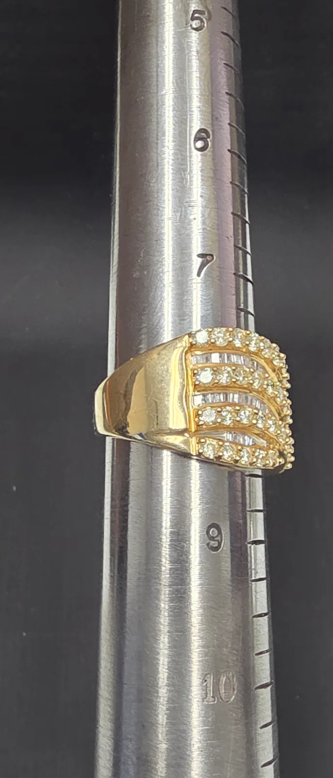 Yellow 14k Gold Fashion Ring, Size 8, photo 2