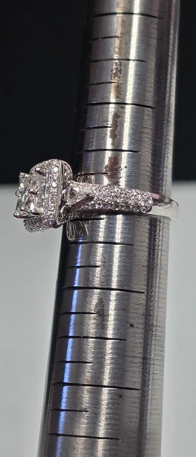 Ladies White Gold Ring, Sz 7, photo 5