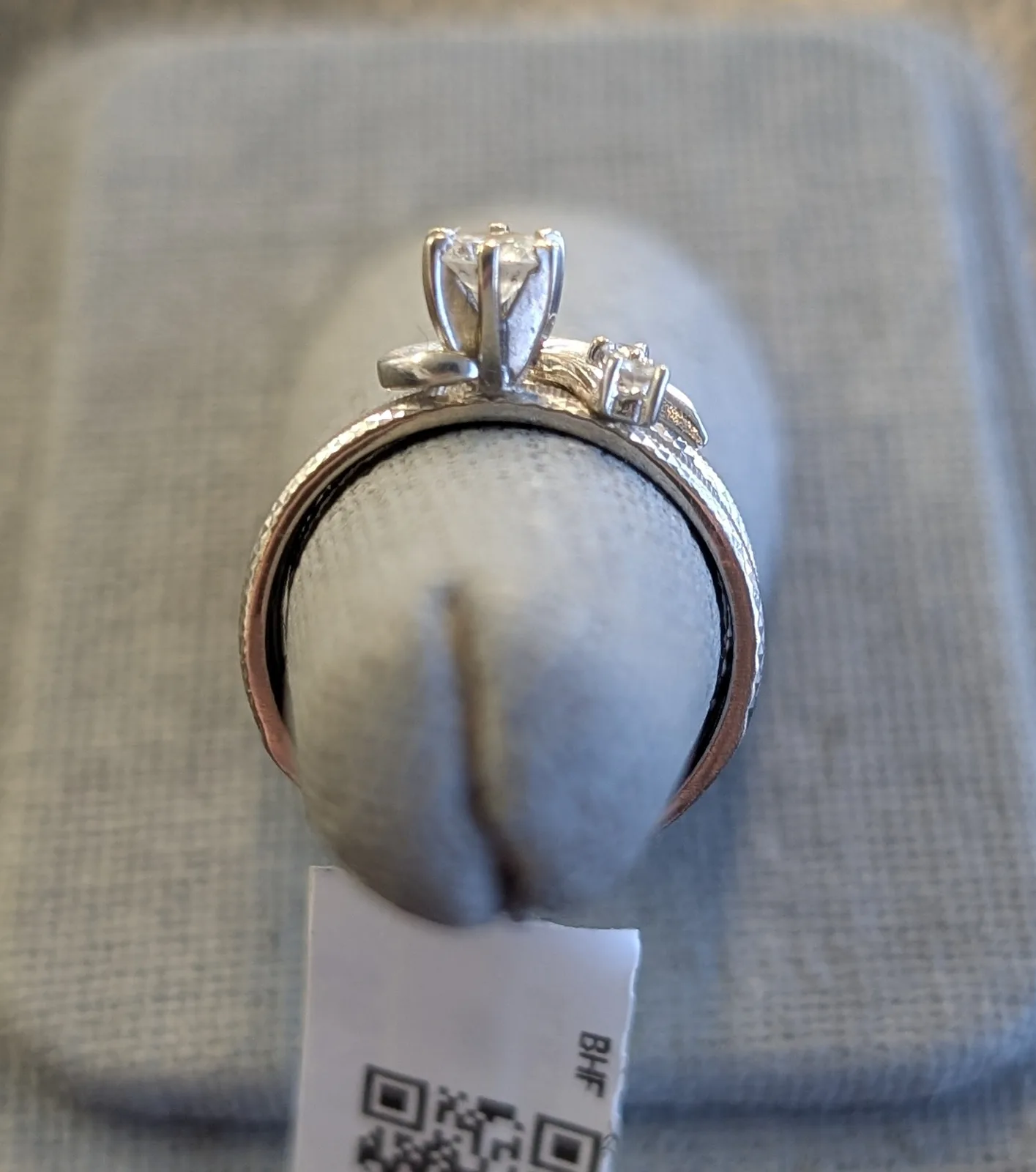 2.8gm 14k White Gold Diamond Ring, photo 3