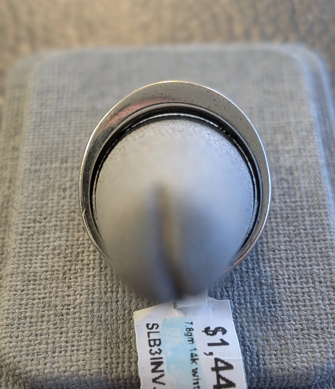 7.8gm 14k White Gold Men's Ring, photo 3