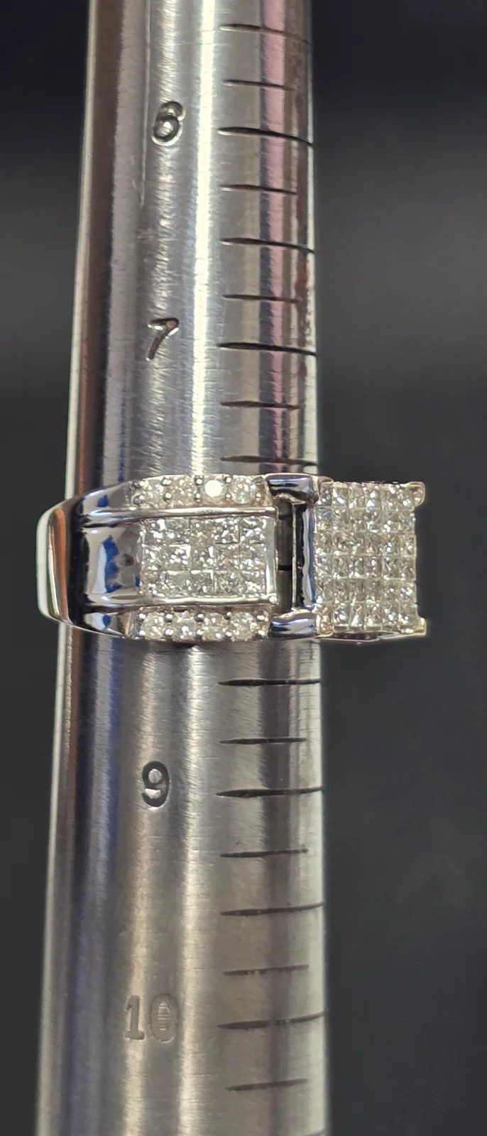 Diamond Cluster Ladies 14k Gold Ring, Sz 8, photo 6