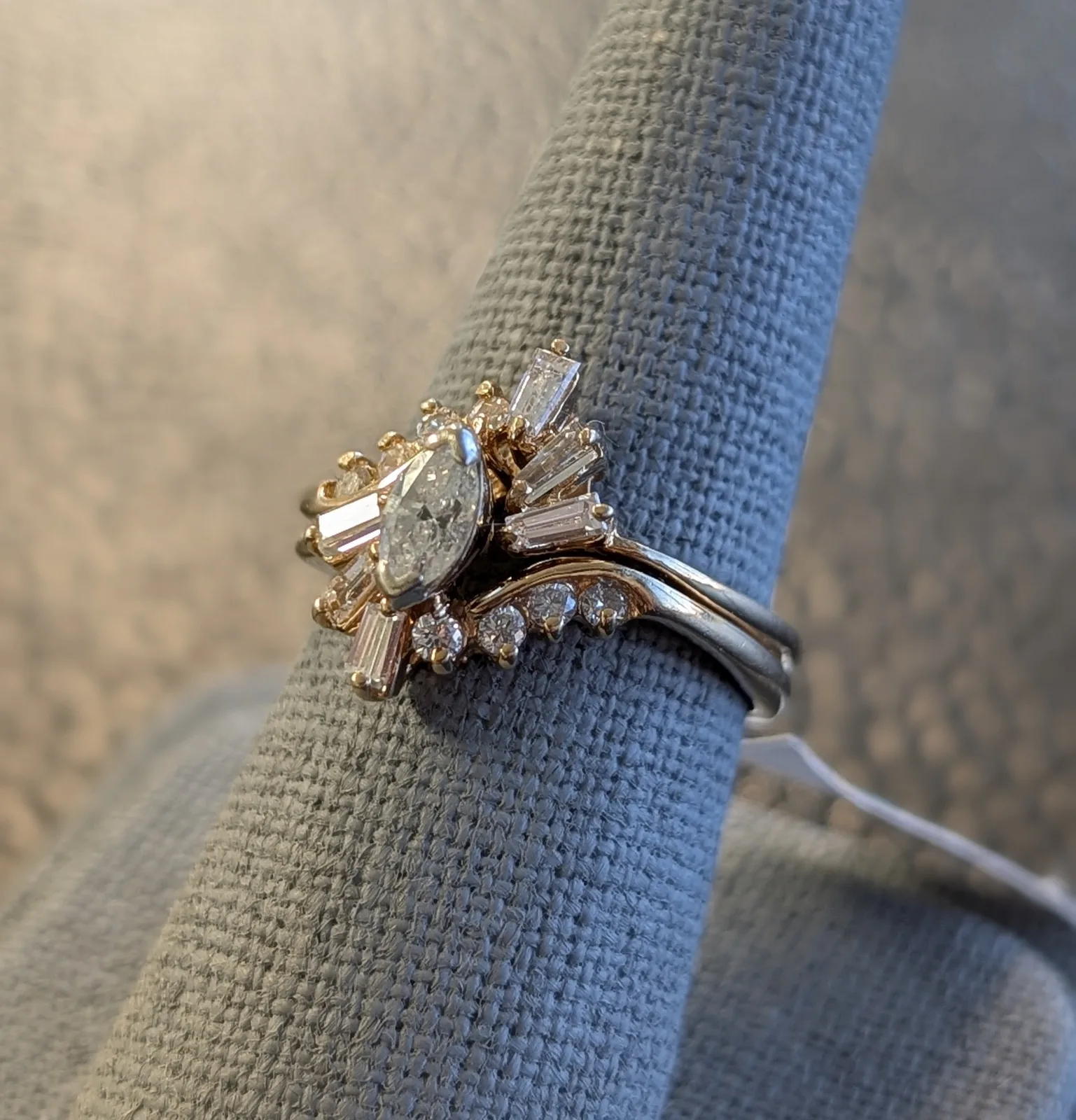 4.4gm 14k Gold Diamond Ring, photo 2