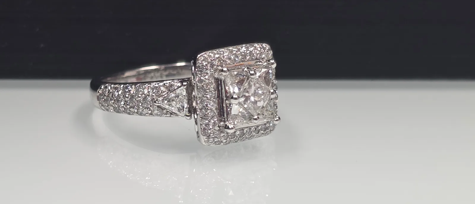 Ladies White Gold Ring, Sz 7, photo 7