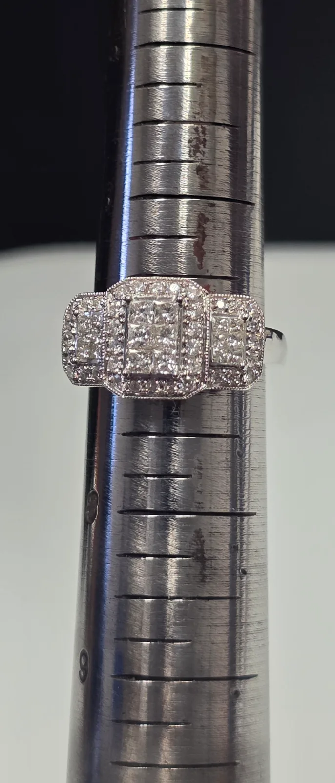 White Gold Diamond Ring, w/Diamonds Size 7, photo 5