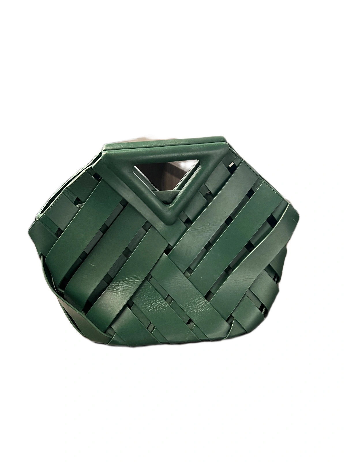 BOTTEGA VENETA POINT LEATHER HANDBAG GREEN, photo 2