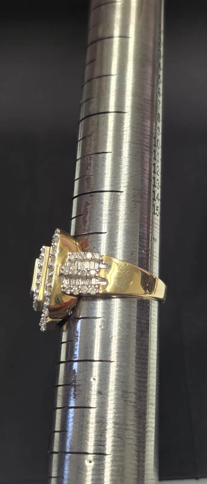 Yellow Gold Diamond Fashion Ring, Size 7, photo 3