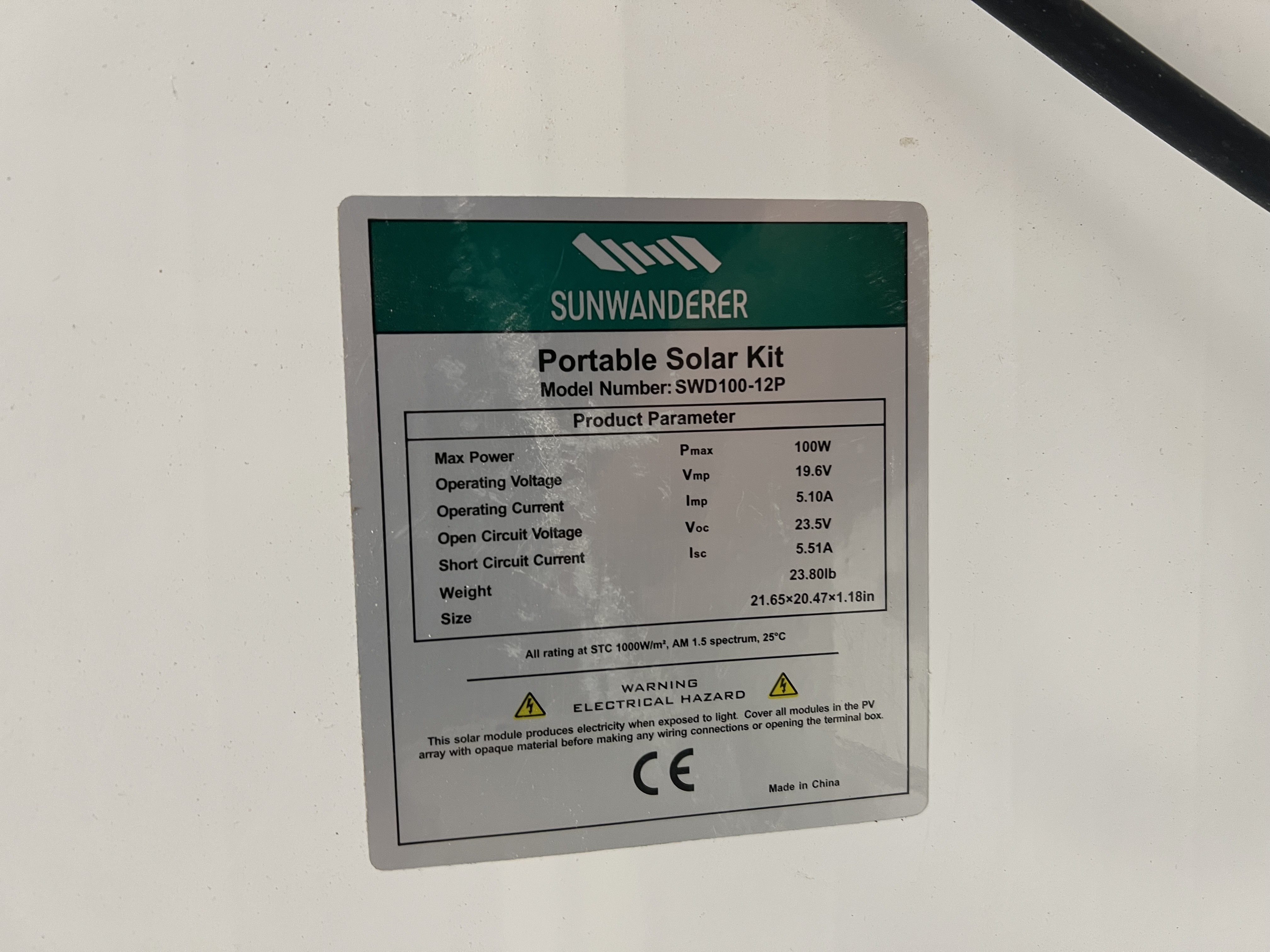 SUNWANDERER PORTABLE SOLAR KIT SWD100-12P, photo 3