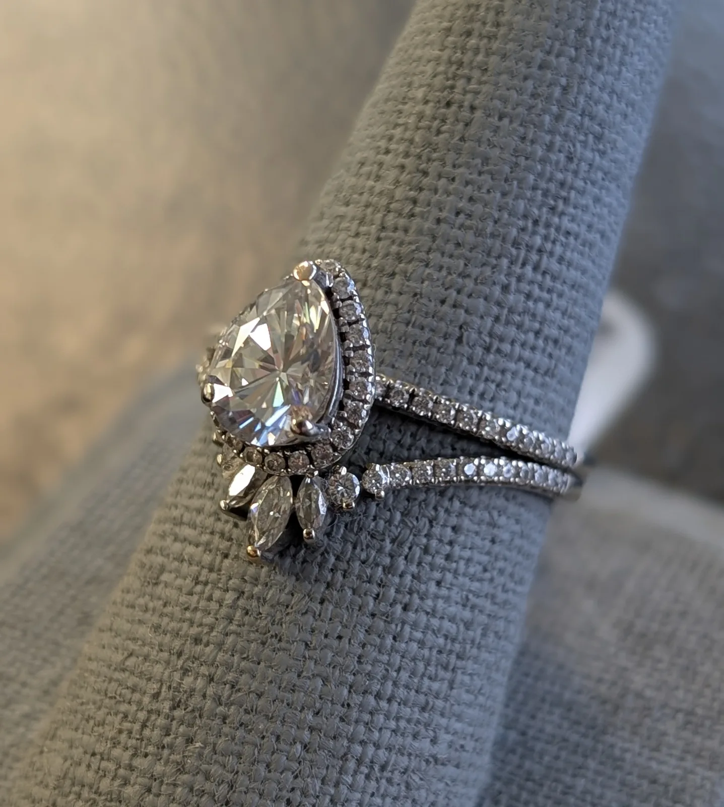 4.1gm 14k Gold RING SET sz 8.25, photo 2