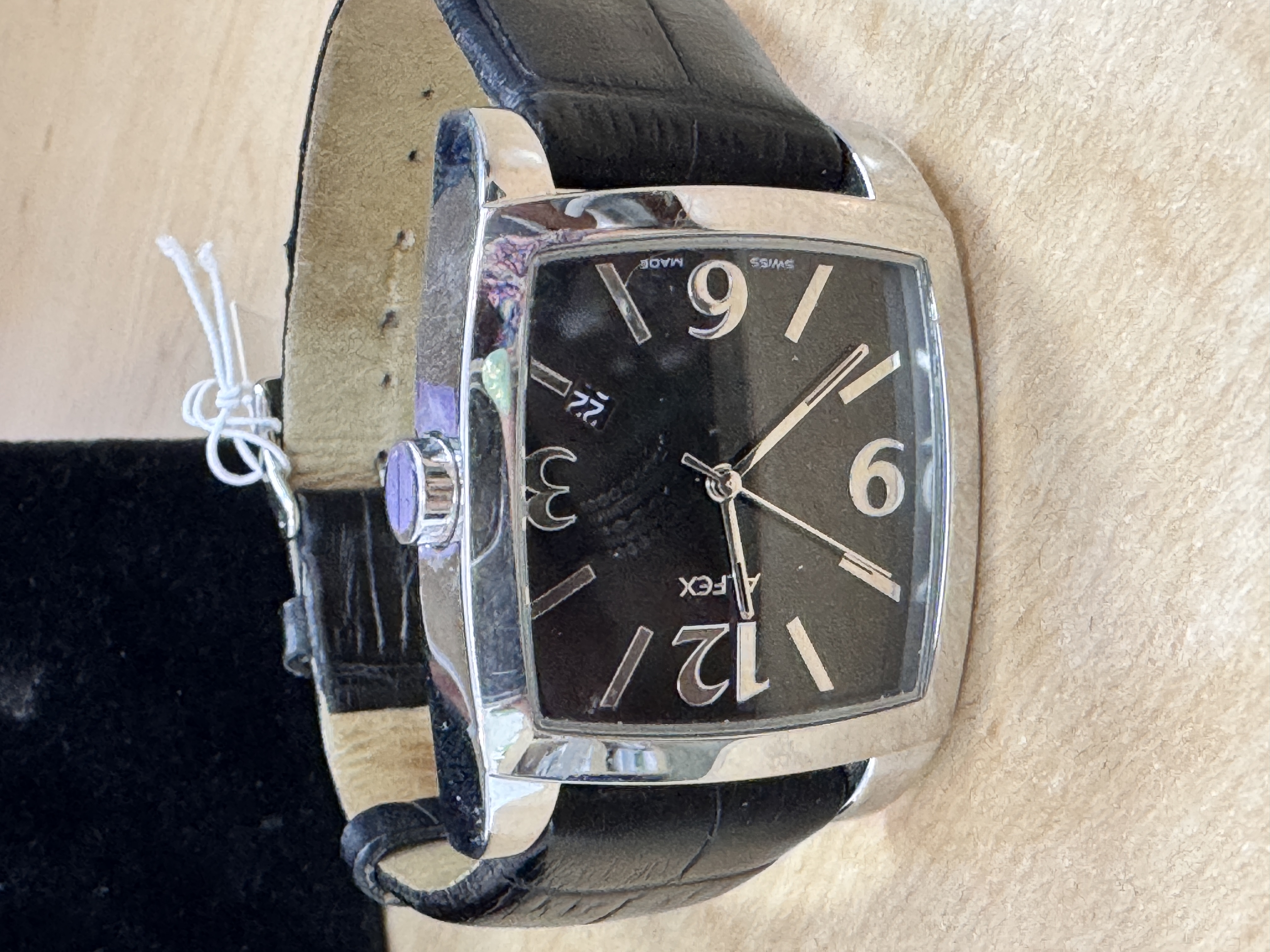 Alfex Mens Stainless Watch, Leather band, photo 3