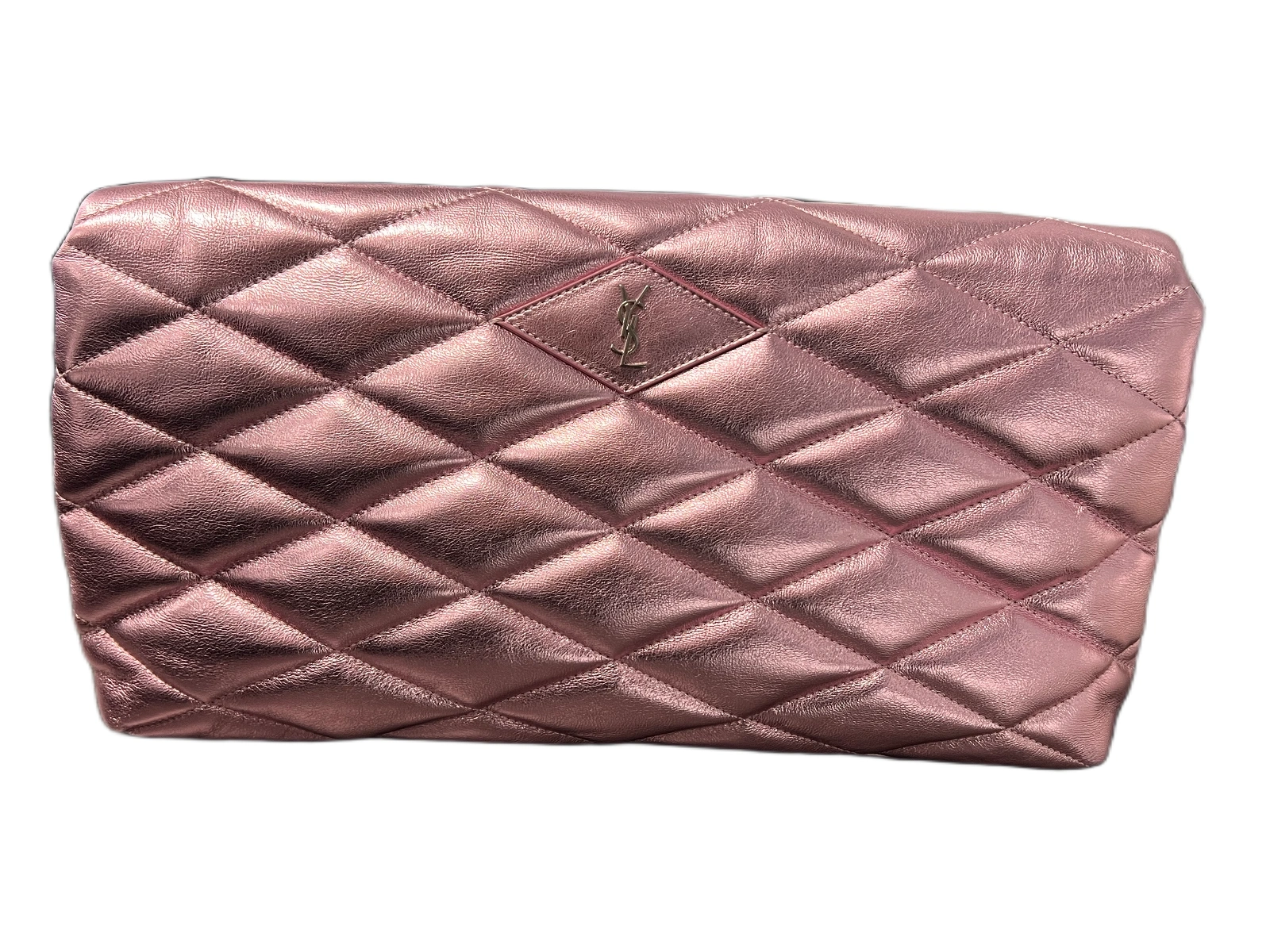 SAINT LAURENT LAMBSKIN QUILTED SADE PUFFER PINK, photo 2