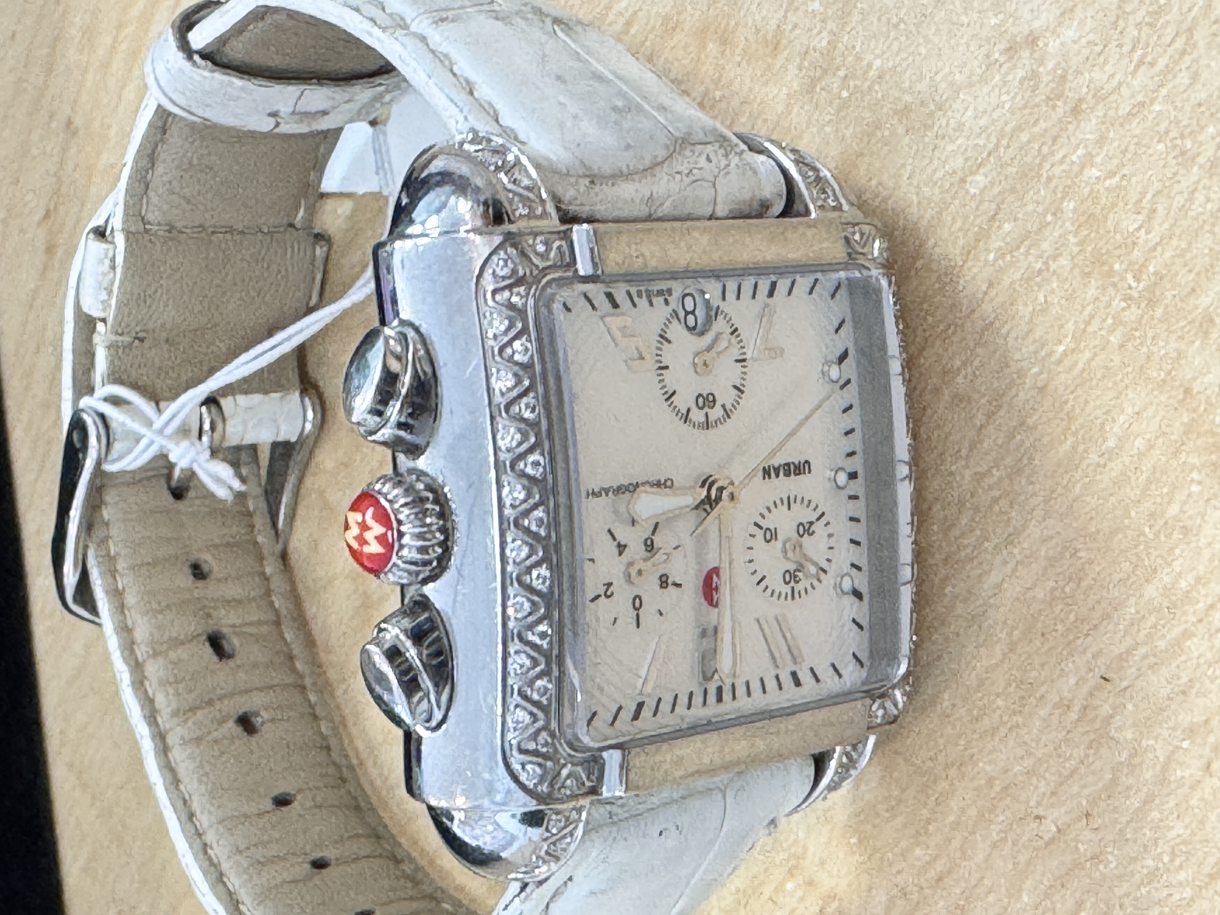 white band Michelle watch, photo 3