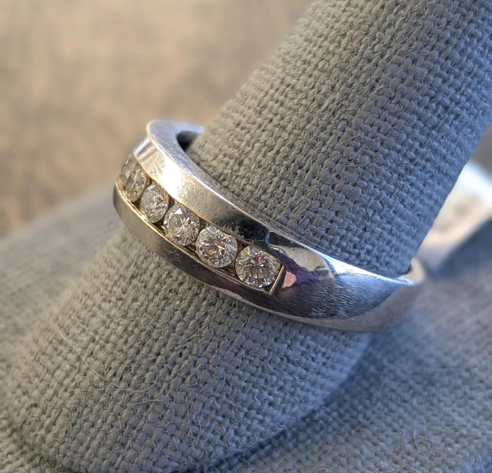 7.8gm 14k White Gold Men's Ring, photo 2