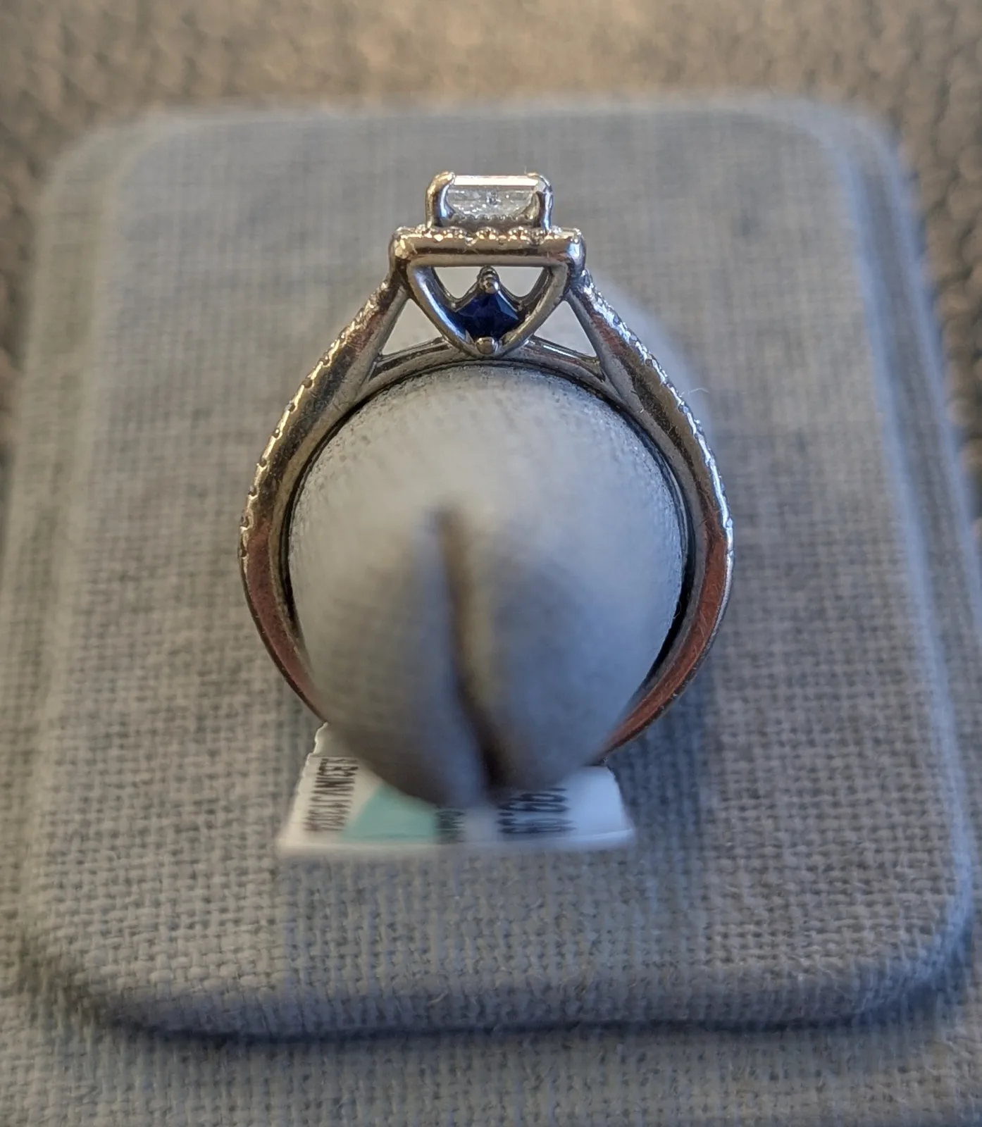 3.7gm 14k White Gold Diamond Ring, photo 3