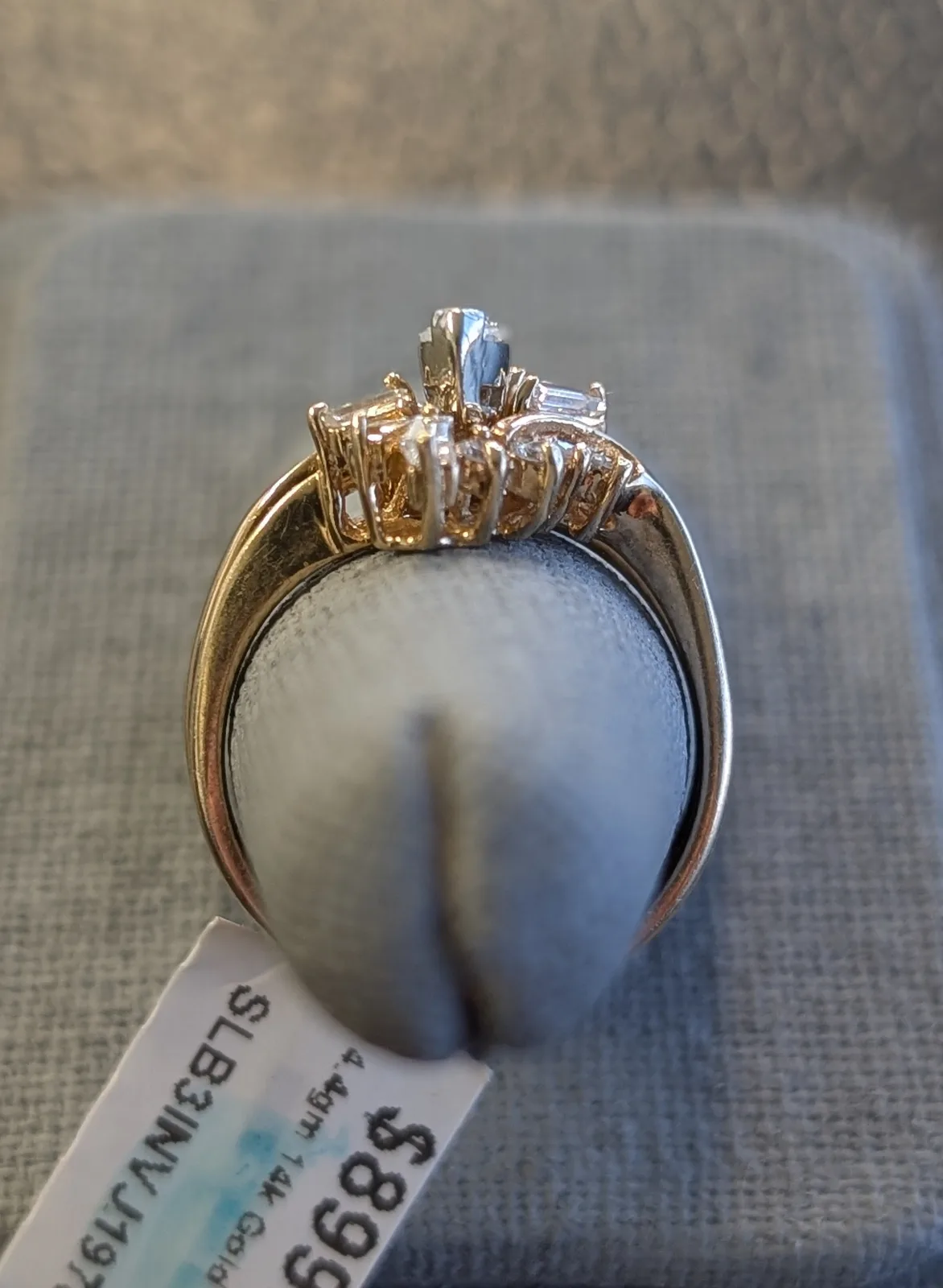 4.4gm 14k Gold Diamond Ring, photo 3