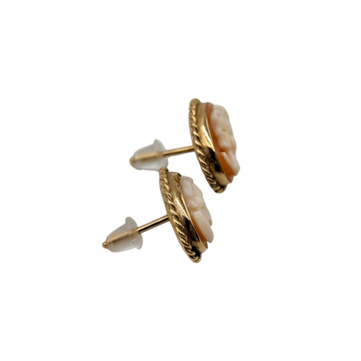 14K YELLOW GOLD CAMEO EARRINGS - Idaho Pawn & Gold