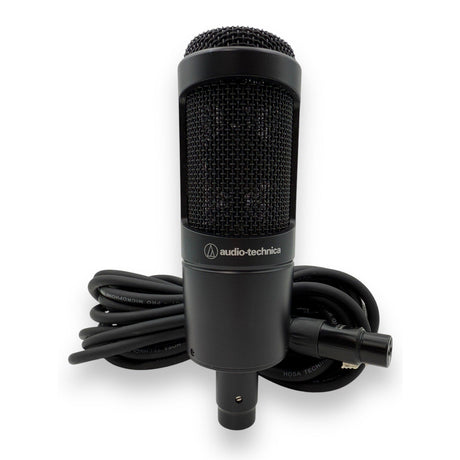 AudioTechnica AT2035 Cardioid Condenser Microphone Recording With stand and cable - Idaho Pawn & Gold