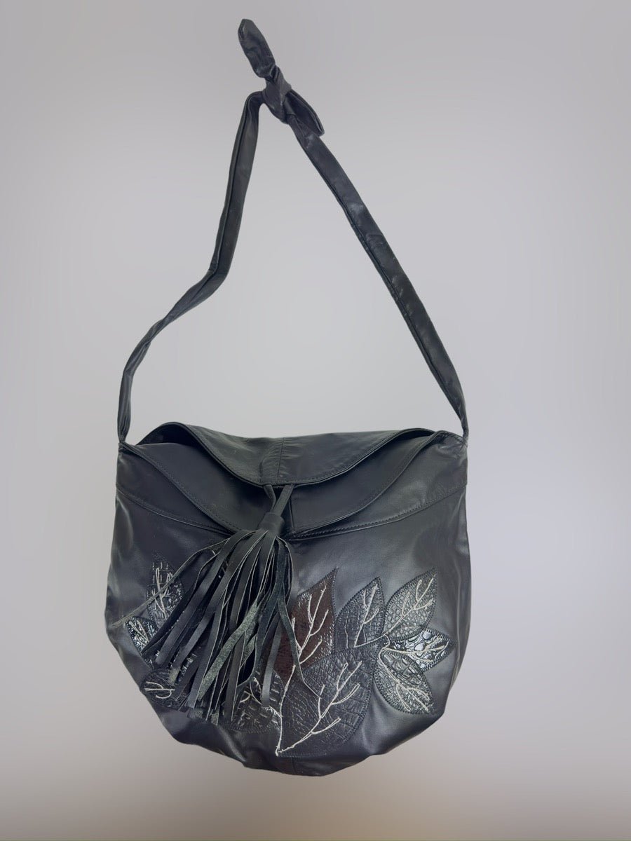 BLACK LEAF DESIGN HAND BAG NO BRAND - Idaho Pawn & Gold