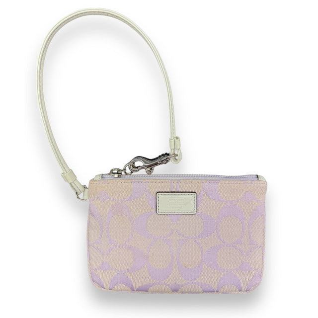 COACH Signature C Lilac Lavender/White Wristlet Wallet - Idaho Pawn & Gold