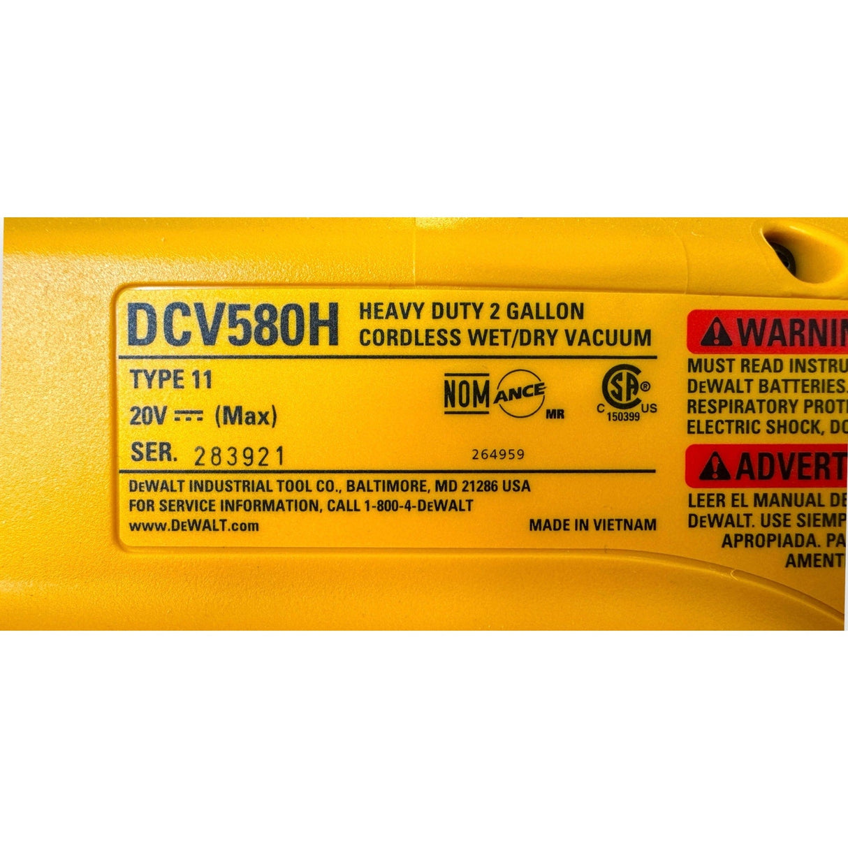 DEWALT VACUUM CLEANER DCV580H - Idaho Pawn & Gold