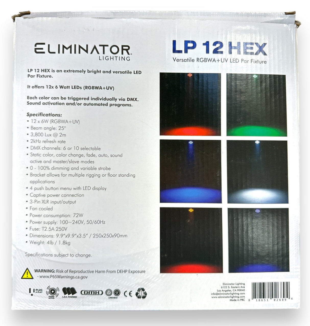 ELIMINATOR LIGHTING DJ EQUIPMENT- LP 12 HEX - Idaho Pawn & Gold