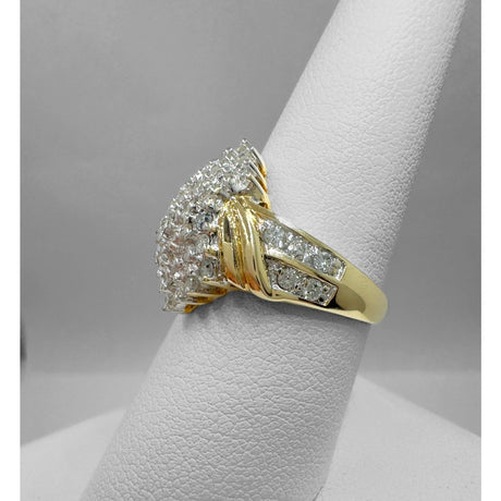 Gold Ring - 10K - DIAMOND CLUSTER RING - size 7.5 - Idaho Pawn & Gold