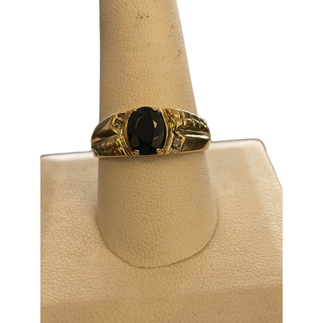 Men’s Black Stone Ring 10K YG - Idaho Pawn & Gold