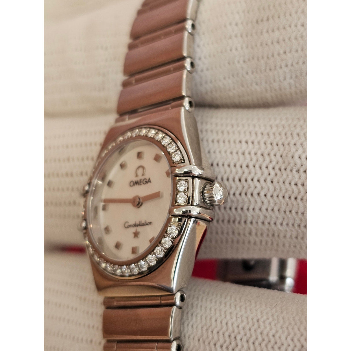 Omega Stainless Steel Diamond Bezel Mother of Pearl 22mm Constellation 1465.71.00 - Idaho Pawn & Gold