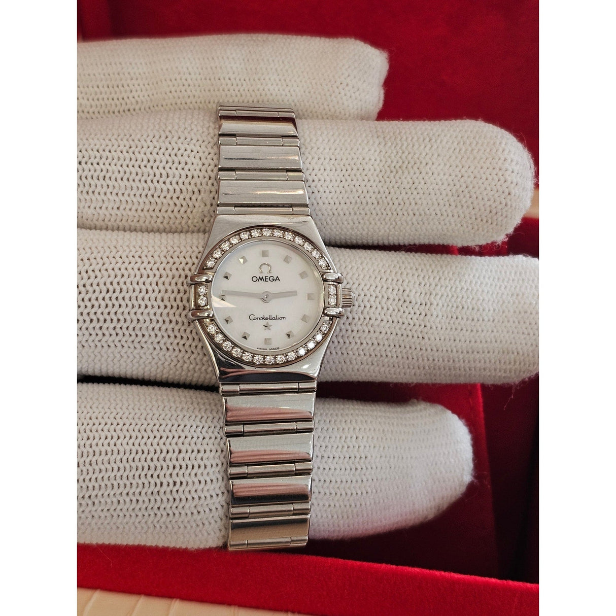 Omega Stainless Steel Diamond Bezel Mother of Pearl 22mm Constellation 1465.71.00 - Idaho Pawn & Gold