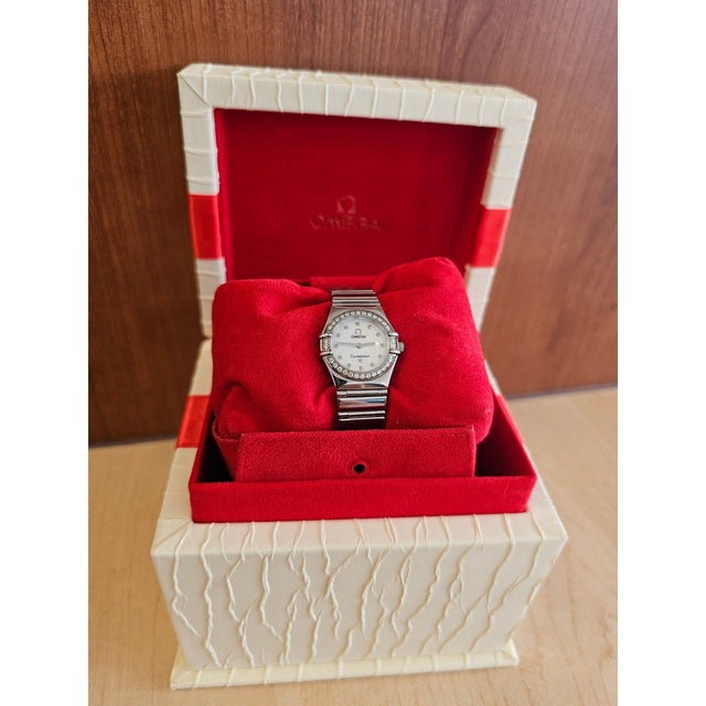 Omega Stainless Steel Diamond Bezel Mother of Pearl 22mm Constellation 1465.71.00 - Idaho Pawn & Gold