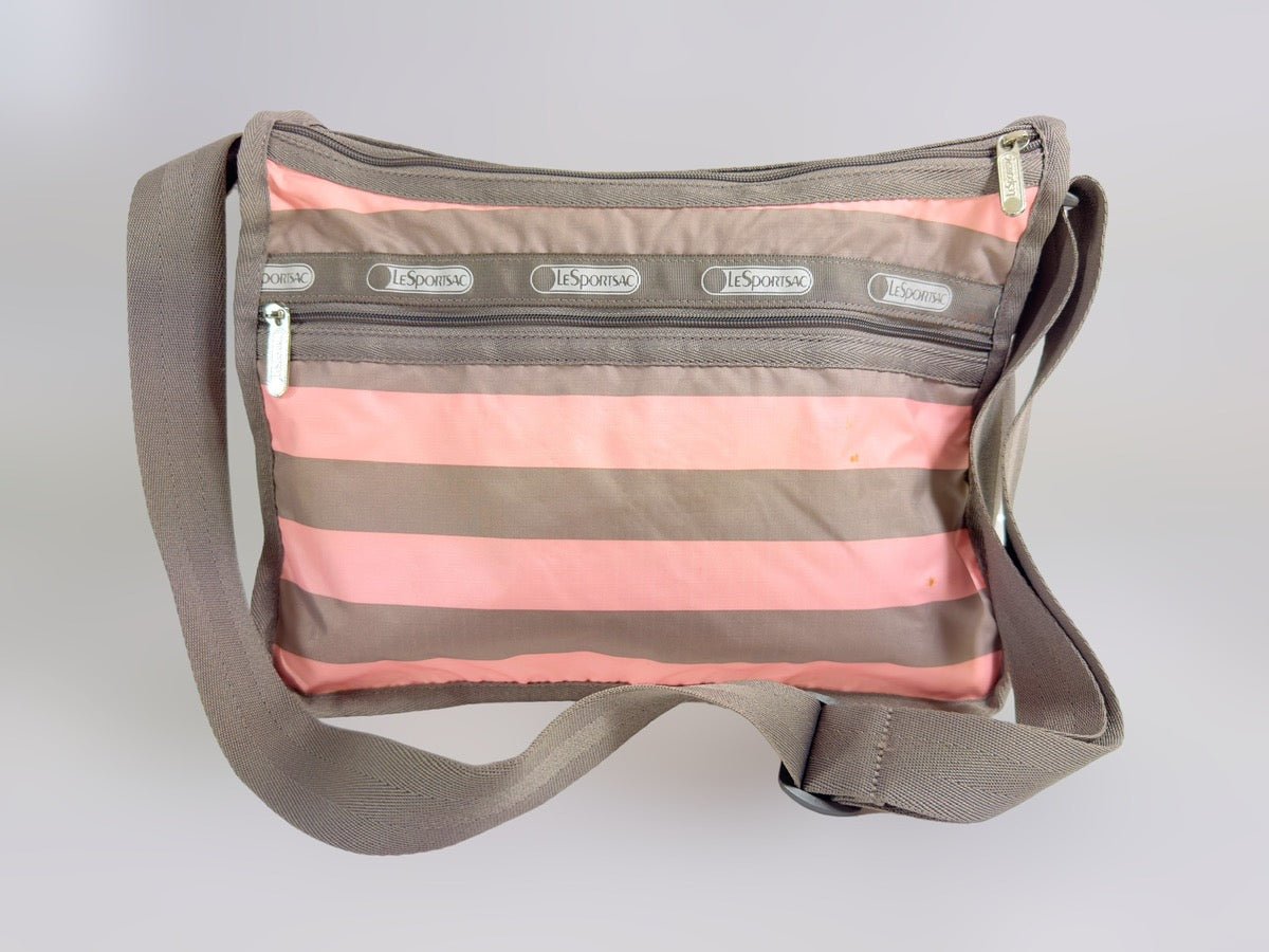 PINK AND BROWN STRIPE HANDBAG - Idaho Pawn & Gold