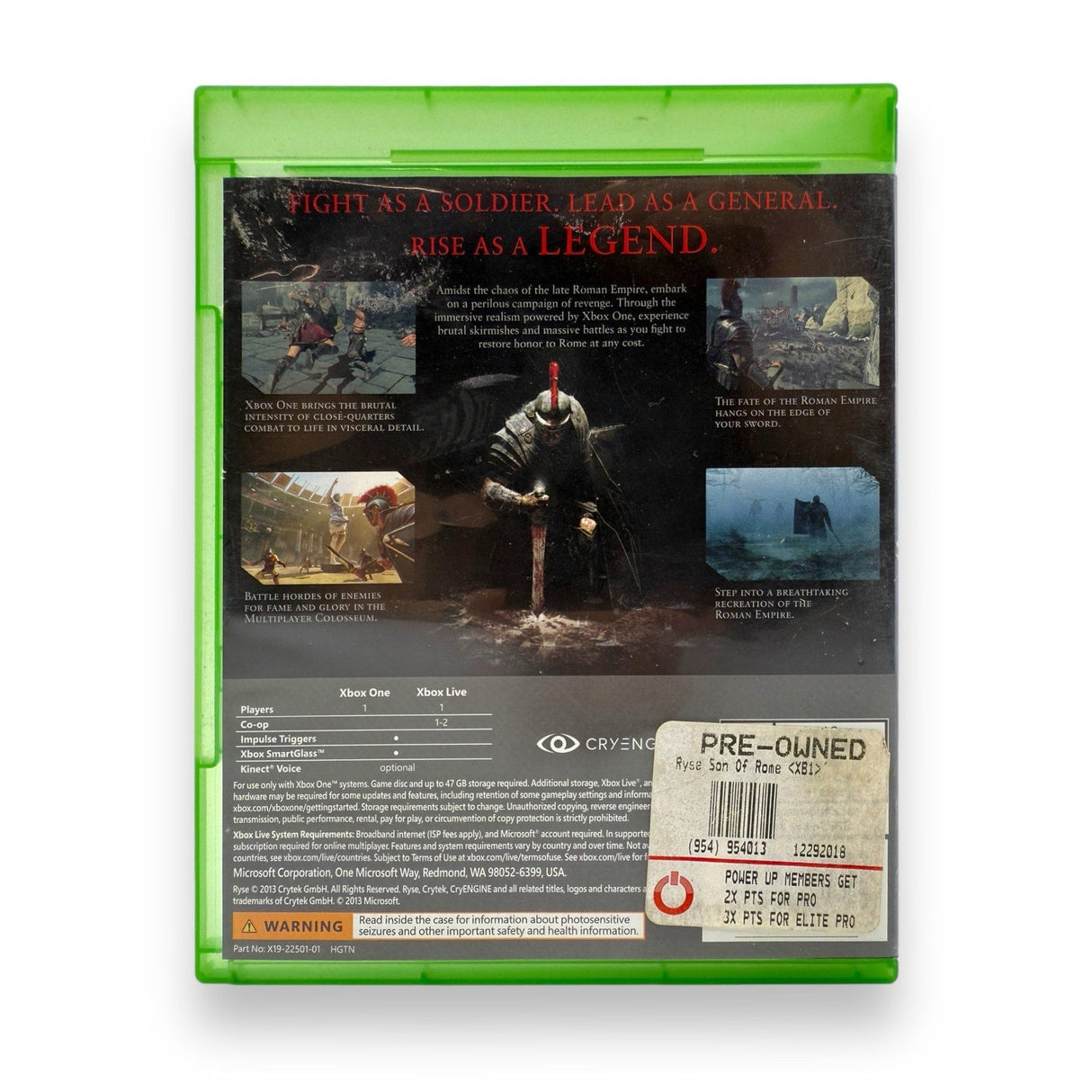 RYSE SON OF ROME XBOX ONE - Idaho Pawn & Gold