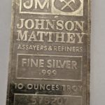 $290 - VINTAGE JOHNSON MATTHEY 10 OZ SILVER BAR